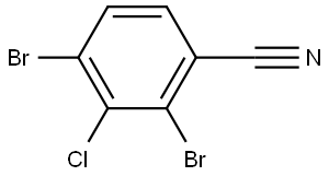 2,4-Dibromo-3-chlorobenzonitrile 结构式