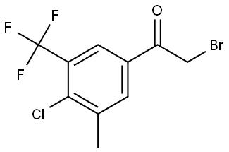 2-Bromo-1-[4-chloro-3-methyl-5-(trifluoromethyl)phenyl]ethanone Structure