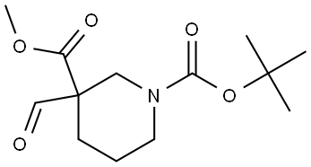 1-tert-Butyl 3-methyl 3-formylpiperidine-1,3-dicarboxylate Structure