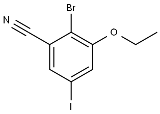 2-Bromo-3-ethoxy-5-iodobenzonitrile Structure