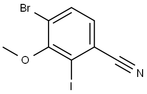 4-Bromo-2-iodo-3-methoxybenzonitrile Structure