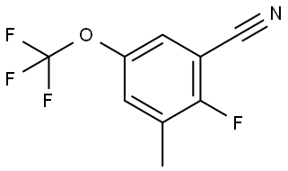2-Fluoro-3-methyl-5-(trifluoromethoxy)benzonitrile 结构式