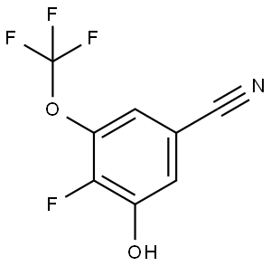 4-Fluoro-3-hydroxy-5-(trifluoromethoxy)benzonitrile Struktur