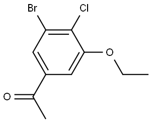 1-(3-Bromo-4-chloro-5-ethoxyphenyl)ethanone 结构式