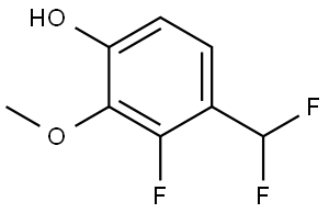 4-(Difluoromethyl)-3-fluoro-2-methoxyphenol 结构式