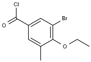 3-Bromo-4-ethoxy-5-methylbenzoyl chloride Struktur