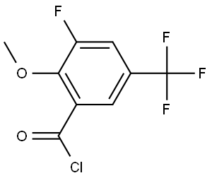 3-Fluoro-2-methoxy-5-(trifluoromethyl)benzoyl chloride,2385281-28-5,结构式