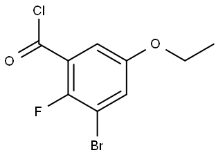 3-Bromo-5-ethoxy-2-fluorobenzoyl chloride Structure