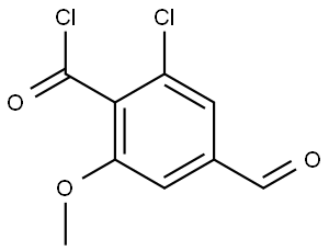 2-Chloro-4-formyl-6-methoxybenzoyl chloride Struktur