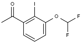 1-[3-(Difluoromethoxy)-2-iodophenyl]ethanone 结构式