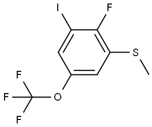 2-Fluoro-1-iodo-3-(methylthio)-5-(trifluoromethoxy)benzene,2385352-26-9,结构式