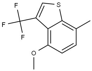 4-methoxy-7-methyl-3-(trifluoromethyl)benzo[b]thiophene 结构式