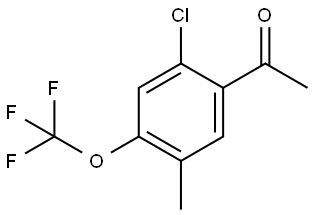 1-[2-Chloro-5-methyl-4-(trifluoromethoxy)phenyl]ethanone,2385423-03-8,结构式