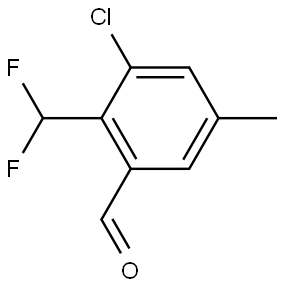 3-Chloro-2-(difluoromethyl)-5-methylbenzaldehyde,2385439-41-6,结构式