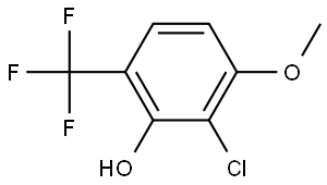 2-Chloro-3-methoxy-6-(trifluoromethyl)phenol,2385514-47-4,结构式