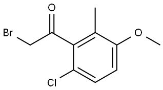 2-Bromo-1-(6-chloro-3-methoxy-2-methylphenyl)ethanone Structure