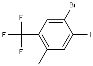 1-Bromo-2-iodo-4-methyl-5-(trifluoromethyl)benzene 结构式