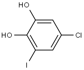 5-Chloro-3-iodo-1,2-benzenediol,2385612-28-0,结构式