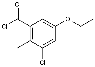3-Chloro-5-ethoxy-2-methylbenzoyl chloride Struktur