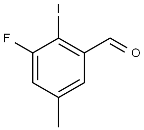 3-Fluoro-2-iodo-5-methylbenzaldehyde,2385722-59-6,结构式