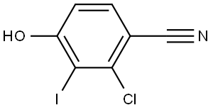 2-Chloro-4-hydroxy-3-iodobenzonitrile,2385724-81-0,结构式