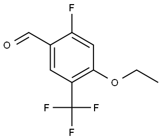 4-ethoxy-2-fluoro-5-(trifluoromethyl)benzaldehyde 结构式