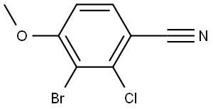 3-Bromo-2-chloro-4-methoxybenzonitrile 结构式