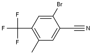2-Bromo-5-methyl-4-(trifluoromethyl)benzonitrile,2385761-76-0,结构式