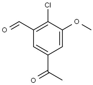 5-Acetyl-2-chloro-3-methoxybenzaldehyde 结构式