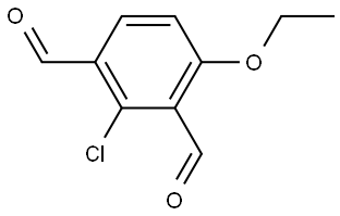2-Chloro-4-ethoxy-1,3-benzenedicarboxaldehyde 化学構造式