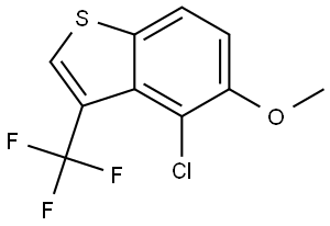 4-Chloro-5-methoxy-3-(trifluoromethyl)benzo[b]thiophene Structure