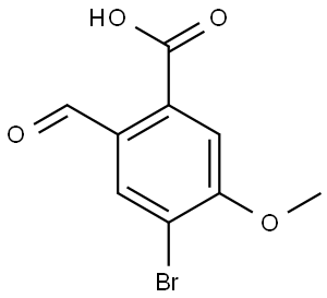 4-Bromo-2-formyl-5-methoxybenzoic acid,2385932-77-2,结构式