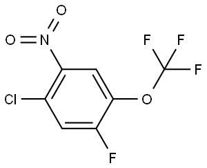 1-chloro-5-fluoro-2-nitro-4-(trifluoromethoxy)benzene Struktur