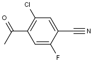 4-acetyl-5-chloro-2-fluorobenzonitrile 结构式