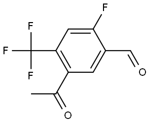 5-Acetyl-2-fluoro-4-(trifluoromethyl)benzaldehyde 结构式