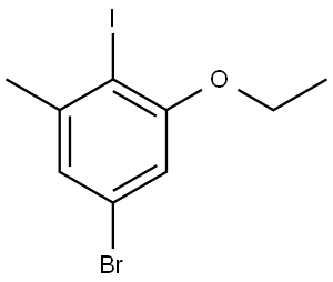 5-bromo-1-ethoxy-2-iodo-3-methylbenzene Struktur