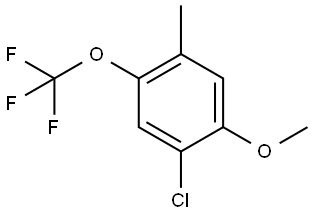 1-Chloro-2-methoxy-4-methyl-5-(trifluoromethoxy)benzene 结构式