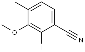 2-Iodo-3-methoxy-4-methylbenzonitrile,2386032-15-9,结构式