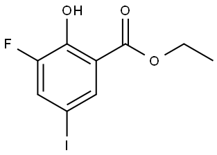 Ethyl 3-fluoro-2-hydroxy-5-iodobenzoate,2386038-74-8,结构式
