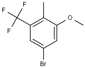 5-Bromo-1-methoxy-2-methyl-3-(trifluoromethyl)benzene,2386045-60-7,结构式