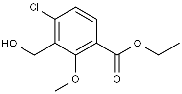 Ethyl 4-chloro-3-(hydroxymethyl)-2-methoxybenzoate Struktur