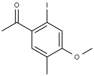 1-(2-Iodo-4-methoxy-5-methylphenyl)ethanone 结构式