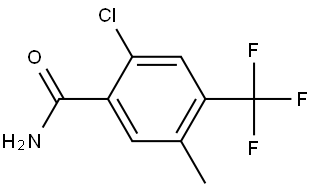 2-Chloro-5-methyl-4-(trifluoromethyl)benzamide 结构式