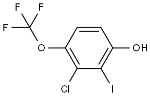 3-Chloro-2-iodo-4-(trifluoromethoxy)phenol 化学構造式