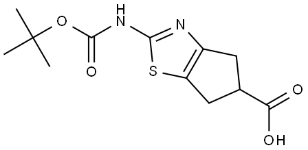 4H-Cyclopentathiazole-5-carboxylic acid, 2-[[(1,1-dimethylethoxy)carbonyl]amino]-5,6-dihydro- Structure