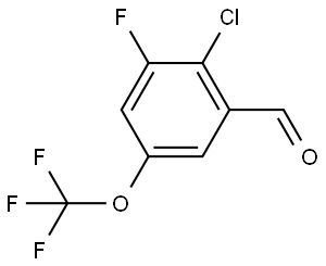 2-Chloro-3-fluoro-5-(trifluoromethoxy)benzaldehyde Structure