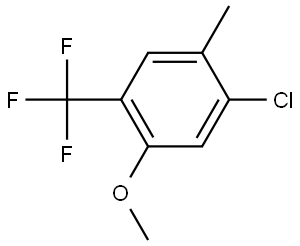 1-Chloro-5-methoxy-2-methyl-4-(trifluoromethyl)benzene 结构式