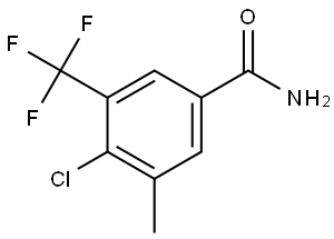 4-Chloro-3-methyl-5-(trifluoromethyl)benzamide 结构式