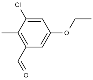 3-Chloro-5-ethoxy-2-methylbenzaldehyde 化学構造式