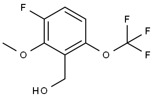 3-Fluoro-2-methoxy-6-(trifluoromethoxy)benzenemethanol Struktur